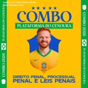 Combo 3 em 1 Penal: Domine Direito Penal, Processo e Leis