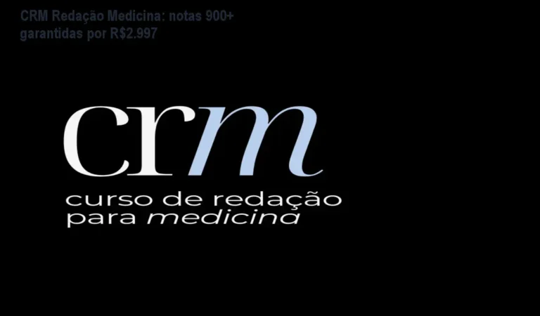 Tela do curso CRM Redação para Medicina mostrando aulas e resultados de notas acima de 900
