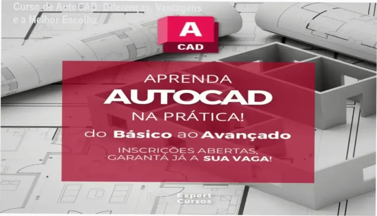 Comparativo visual destacando as principais vantagens do Curso de AutoCAD Expert