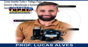 Plataforma do curso Inverter Turbo mostrando aulas práticas de manutenção em refrigeradores e estratégias de marketing digital
