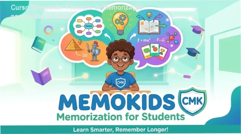 Curso Memokids mostrando técnicas de memorização para estudantes