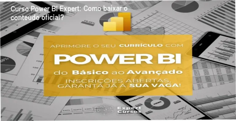 Tela mostrando o download oficial do Curso Power BI Expert com certificado