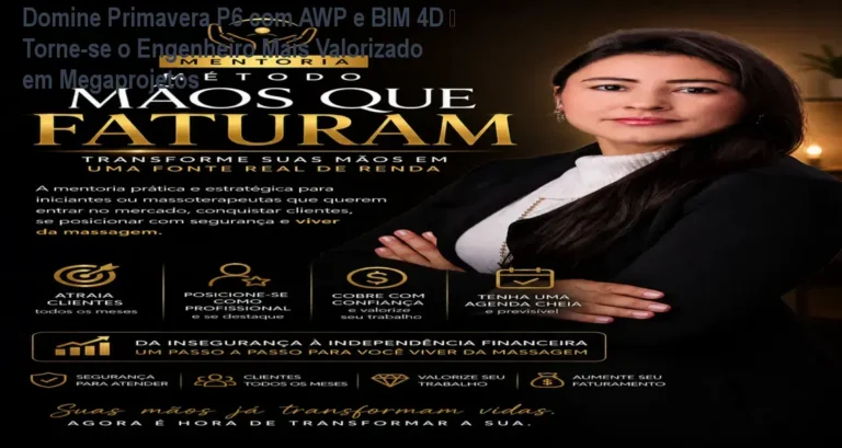 Imagem do curso Domine Primavera P6 com AWP e BIM 4D mostrando dashboard de Power BI e plano de trabalho