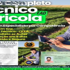 Curso Técnico Agrícola Online – Videoaulas + Ebook