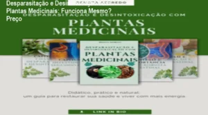 Capa do e‑book Desparasitação e Desintoxicação com Plantas Medicinais mostrando ervas naturais para saúde intestinal