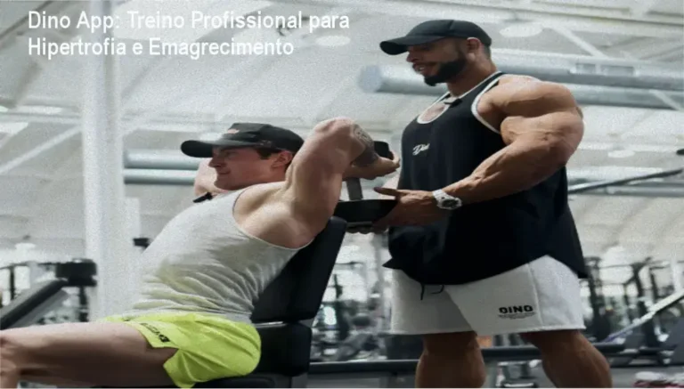 Tela do Dino App mostrando planilha de treino profissional