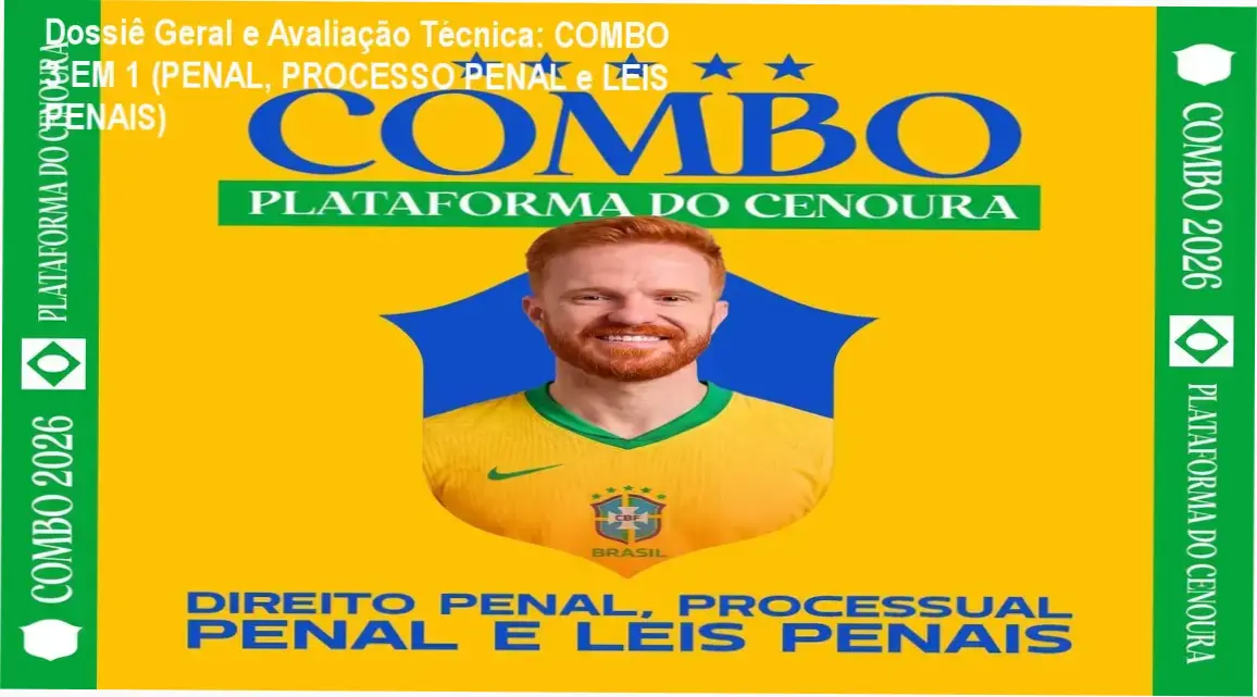 Gráfico de desempenho técnico do ecossistema COMBO 3 EM 1 (PENAL, PROCESSO PENAL e LEIS PENAIS)