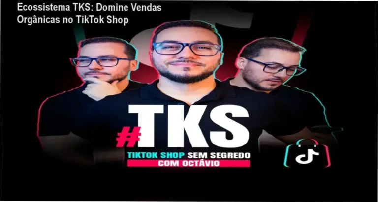 Tela do curso Ecossistema TKS mostrando estratégia de vendas orgânicas no TikTok Shop
