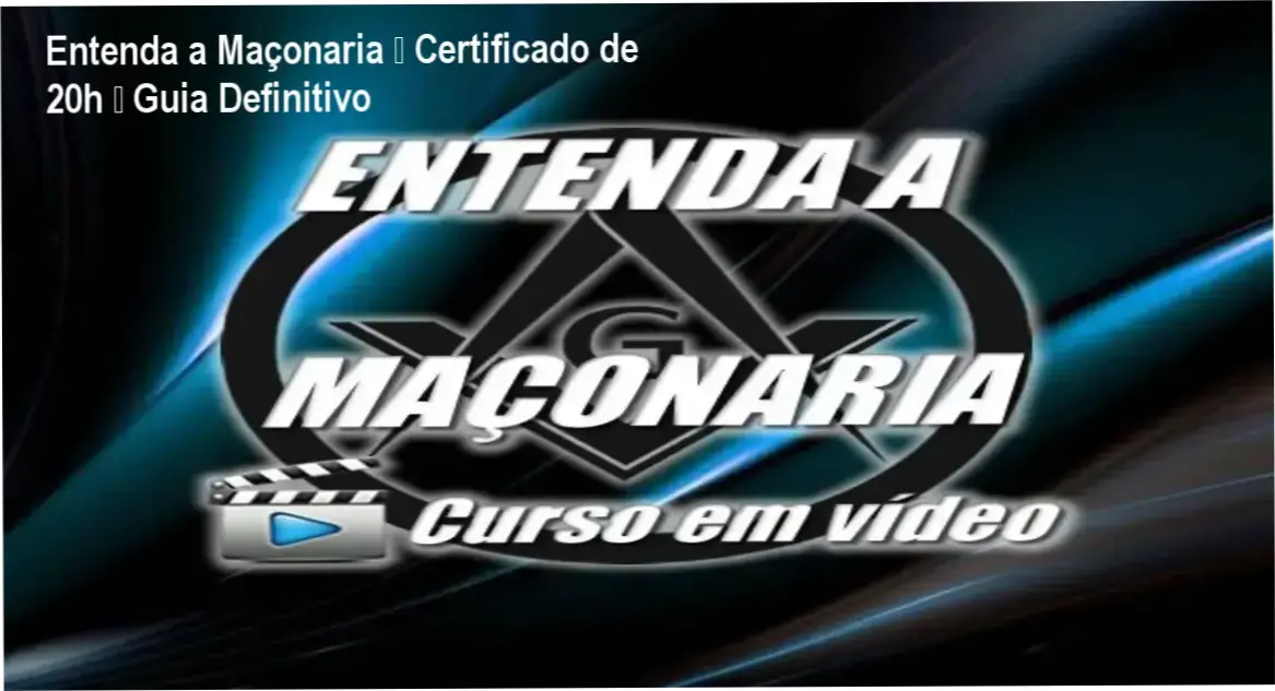 Entenda a Maçonaria certificado de conclusão