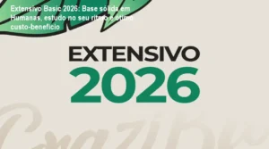 Imagem do Extensivo Basic 2026 mostrando estudantes estudando Humanas com foco no ENEM