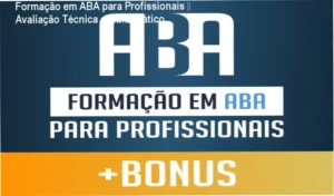 Imagem ilustrando a Formação em ABA para Profissionais com destaque ao software SociAutism e livro bônus