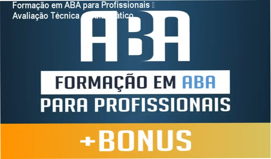 Imagem ilustrando a Formação em ABA para Profissionais com destaque ao software SociAutism e livro bônus