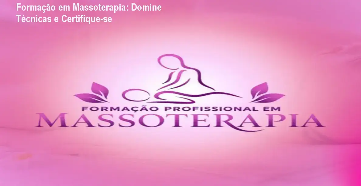 Imagem da formação em massoterapia online mostrando certificado digital e aulas em vídeo