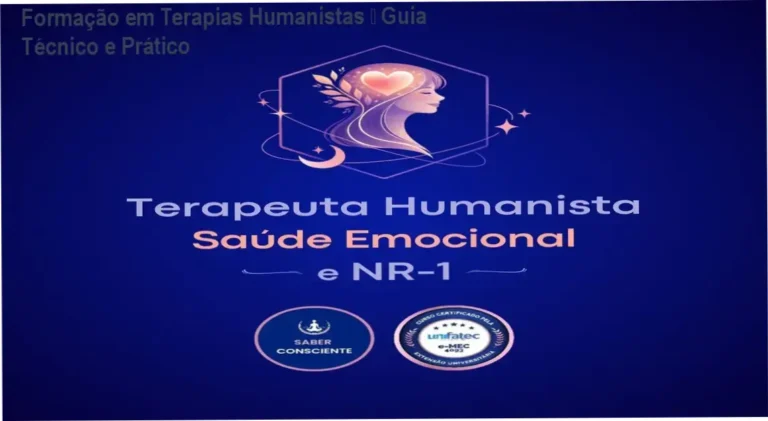 Imagem ilustrando a Formação em Terapias Humanistas e Saúde Emocional com certificação NR‑1