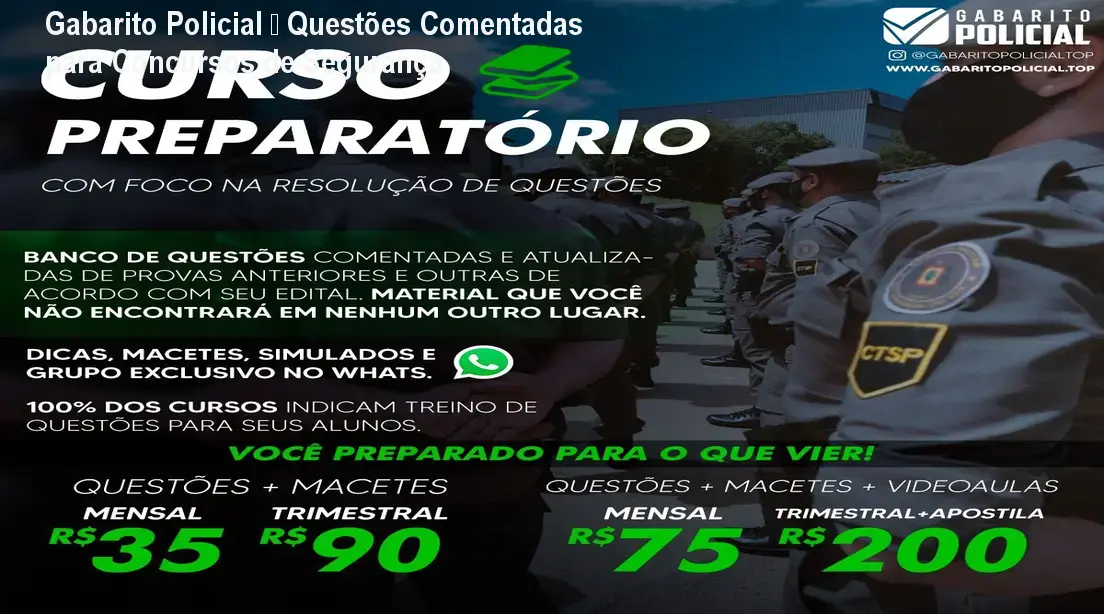 Gabarito Policial – Questões Comentadas para Concursos de Segurança