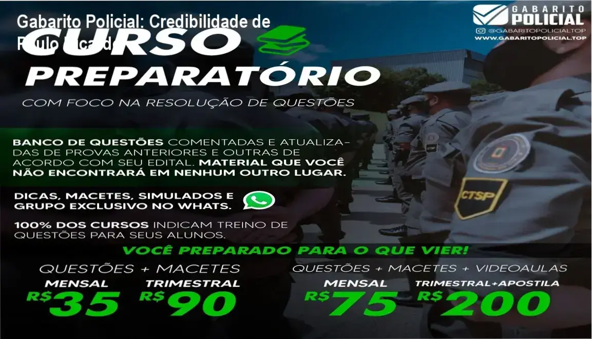 Gabarito Policial de Paulo Ricardo – custo-benefício e investimento para concursos