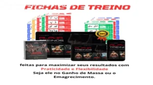 Capa do Guia Completo de Treinos com vídeos e GIFs mostrando exercícios fáceis de seguir