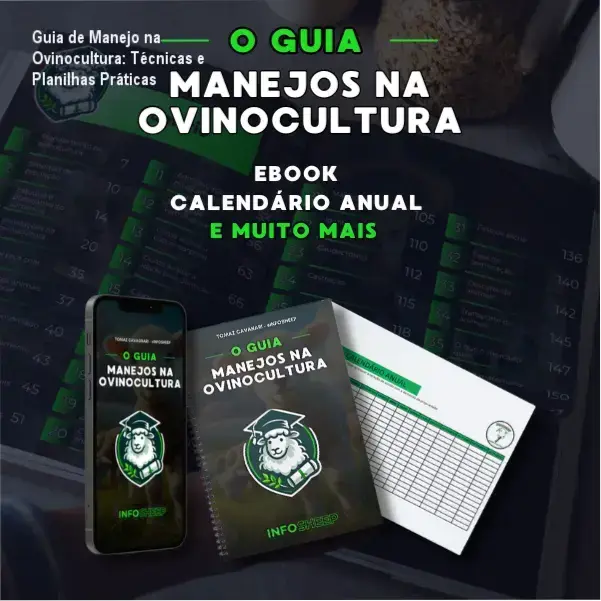 Capa do Guia de Manejo na Ovinocultura com planilhas de controle de rebanho