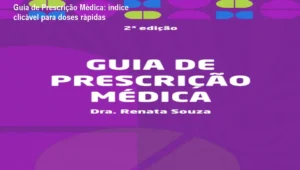 Capa do Guia de Prescrição Médica 2ª edição mostrando índice clicável para medicamentos