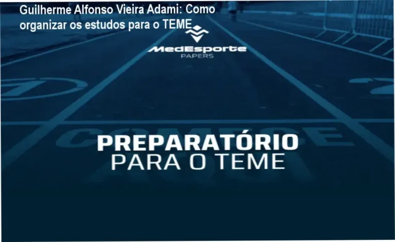 Imagem do curso Preparatório para o TEME de Guilherme Alfonso Vieira Adami mostrando material de revisão e cronograma