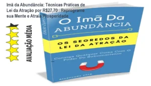 Capa do e‑book Imã da Abundância mostrando técnicas práticas de lei da atração para reprogramar a mente e atrair prosperidade
