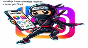 Tela da ferramenta InstaNinja mostrando automação de respostas no Direct do Instagram