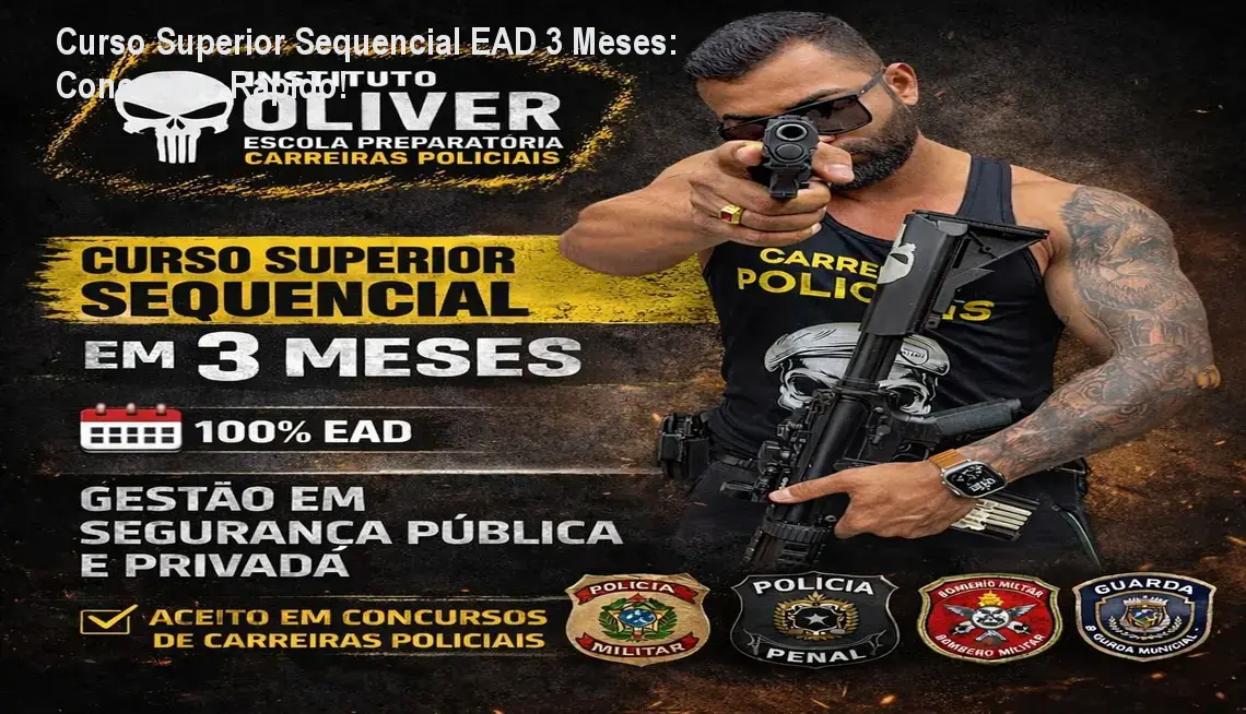 Pessoa comemorando sucesso após concluir o Curso Superior Sequencial EAD de 3 meses do Instituto Óliver para concursos.