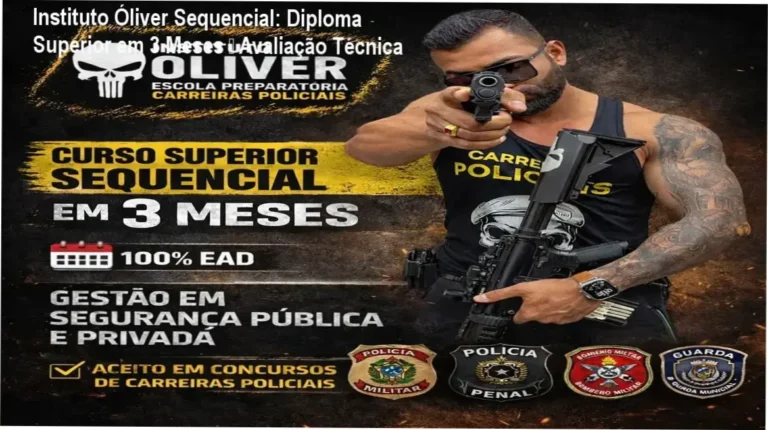 Imagem promocional do Curso Sequencial Superior do Instituto Óliver com destaque para 3 meses de duração
