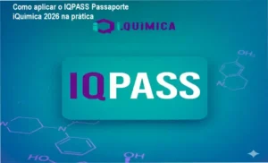 Imagem mostrando o IQPASS Passaporte iQuímica 2026 em uso, com diário de estudos e suporte diário