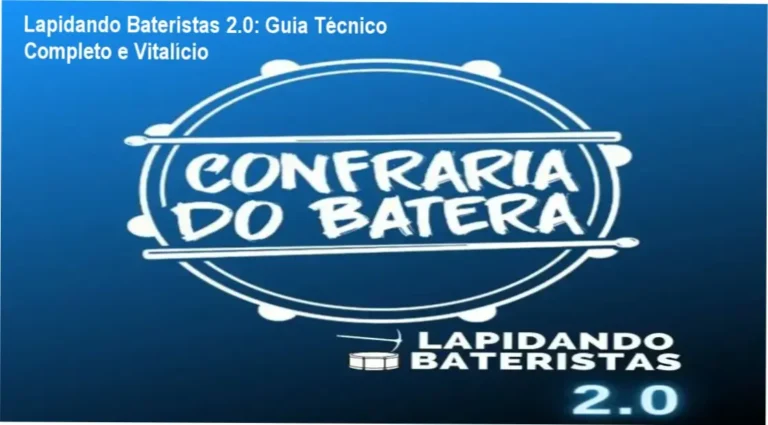 Tela do curso Lapidando Bateristas 2.0 mostrando aulas, play alongs e apoio da comunidade