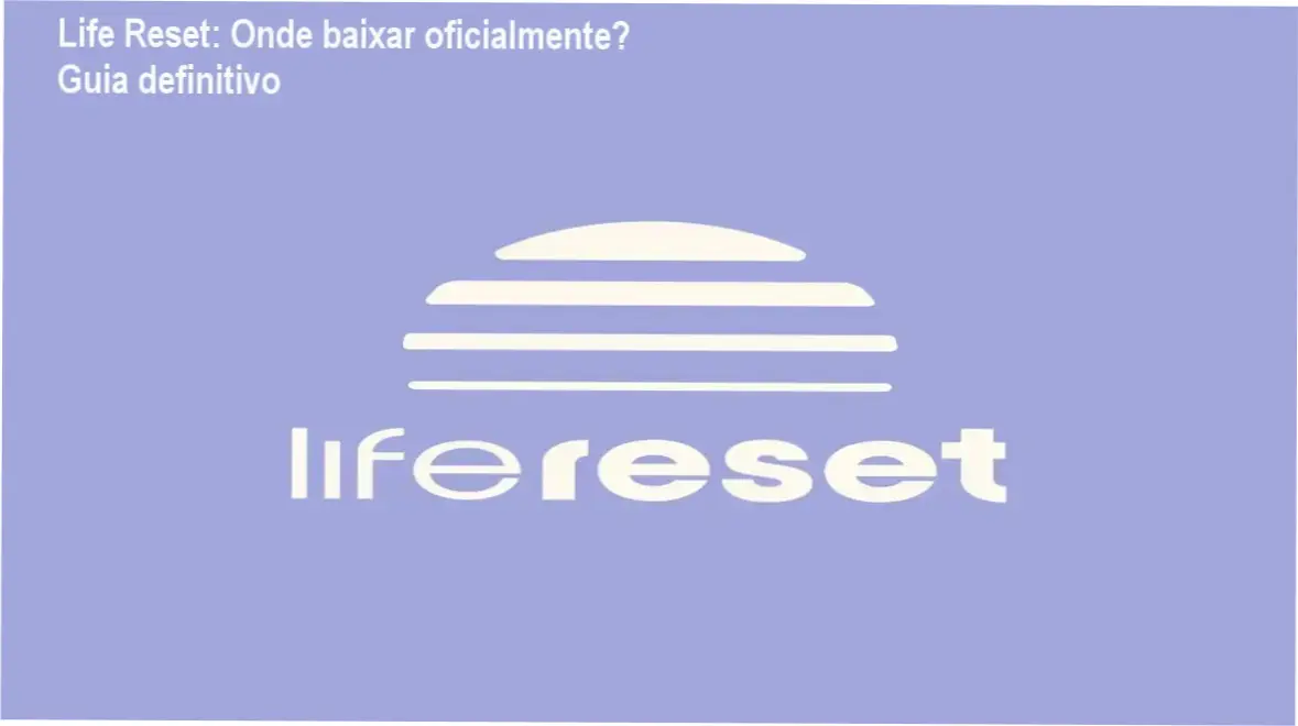 Captura de tela mostrando a página oficial de download do curso Life Reset