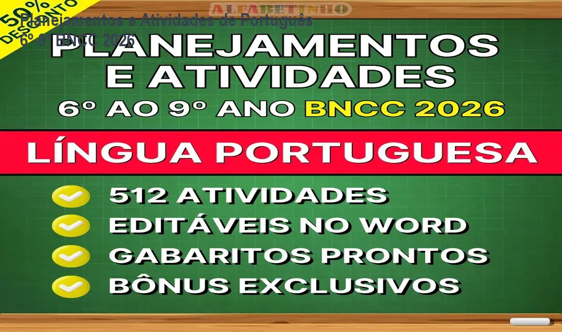Planejamentos e Atividades de Português 6º-9º BNCC 2026