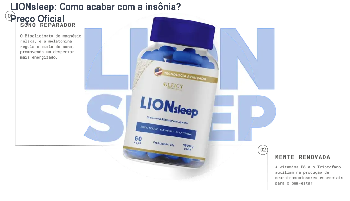 LIONsleep: Como acabar com a insônia? Preço Oficial