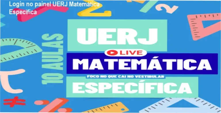 Login da plataforma UERJ Matemática Específica – Rota da Aprovação | Espaço de Alto Rendimento