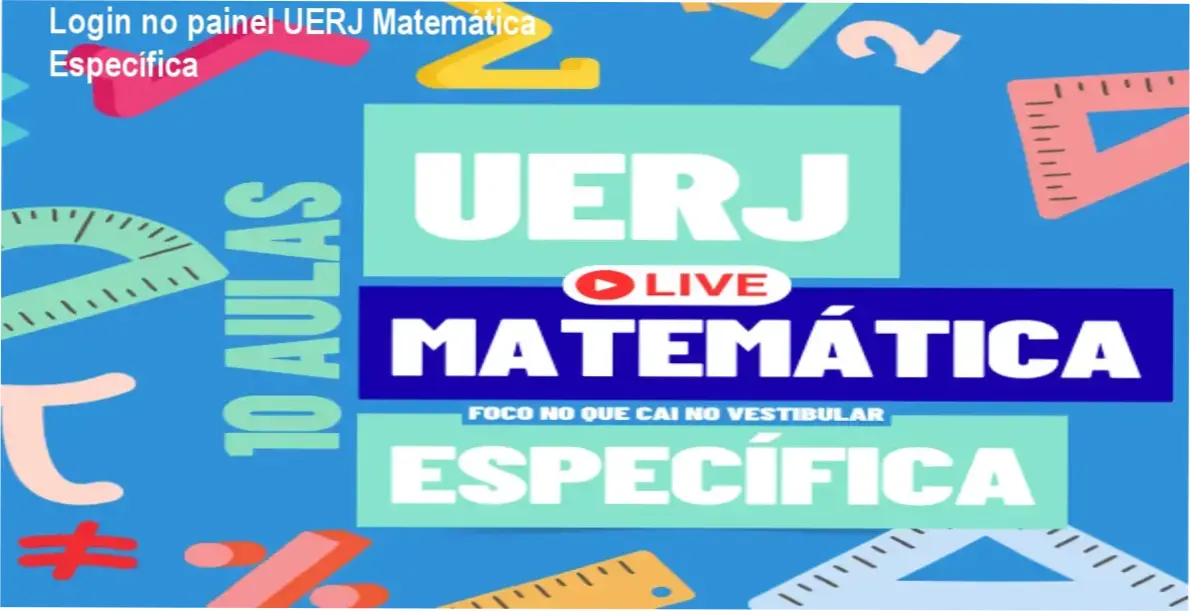 Login da plataforma UERJ Matemática Específica – Rota da Aprovação | Espaço de Alto Rendimento