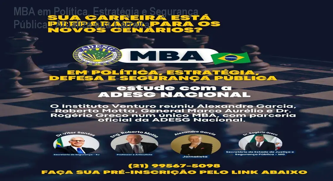 MBA em Política, Estratégia e Segurança Pública – Atualize sua Carreira