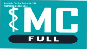 Tela do Medcards FULL mostrando flashcards e banco de questões para preparação de residência médica