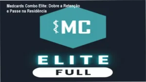 Imagem promocional do Medcards Combo Elite destacando flashcards adaptativos e oferta oficial