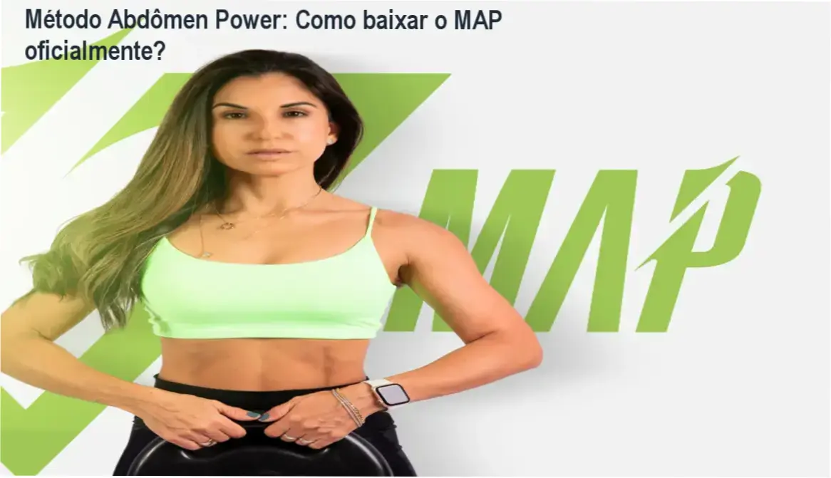 Captura de tela mostrando a página oficial de download do Método Abdômen Power