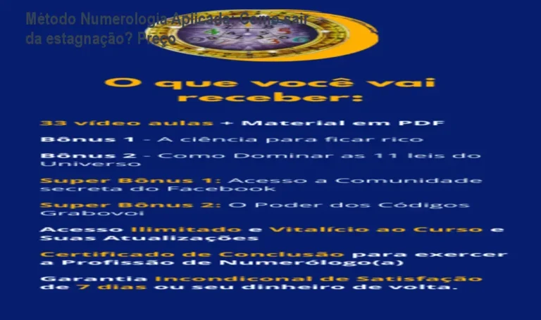 Imagem do curso Método Numerologia Aplicada mostrando conceito de superação da estagnação.