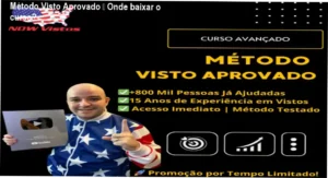 Captura de tela mostrando a página oficial do Método Visto Aprovado para download