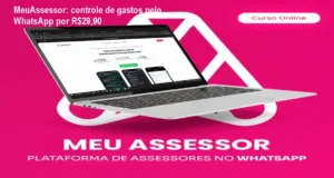 Tela de conversa no WhatsApp mostrando o MeuAssessor registrando despesas e compromissos automaticamente