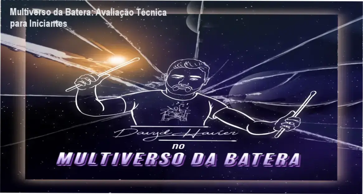 Imagem do curso Multiverso da Batera mostrando bateria e método simplificado de aprendizado