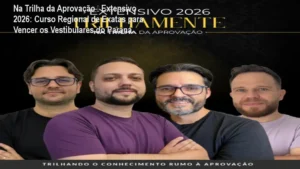 Aluno estudando o curso Extensivo 2026 do Professor JV com foco nas provas paranaenses
