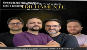 Capa do curso Extensivo 2026 Na trilha da Aprovação do Prof. JV, mostrando foco regional para vestibulares do Paraná