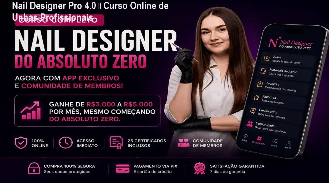 Nail Designer Pro 4.0 – Curso Online de Unhas Profissionais