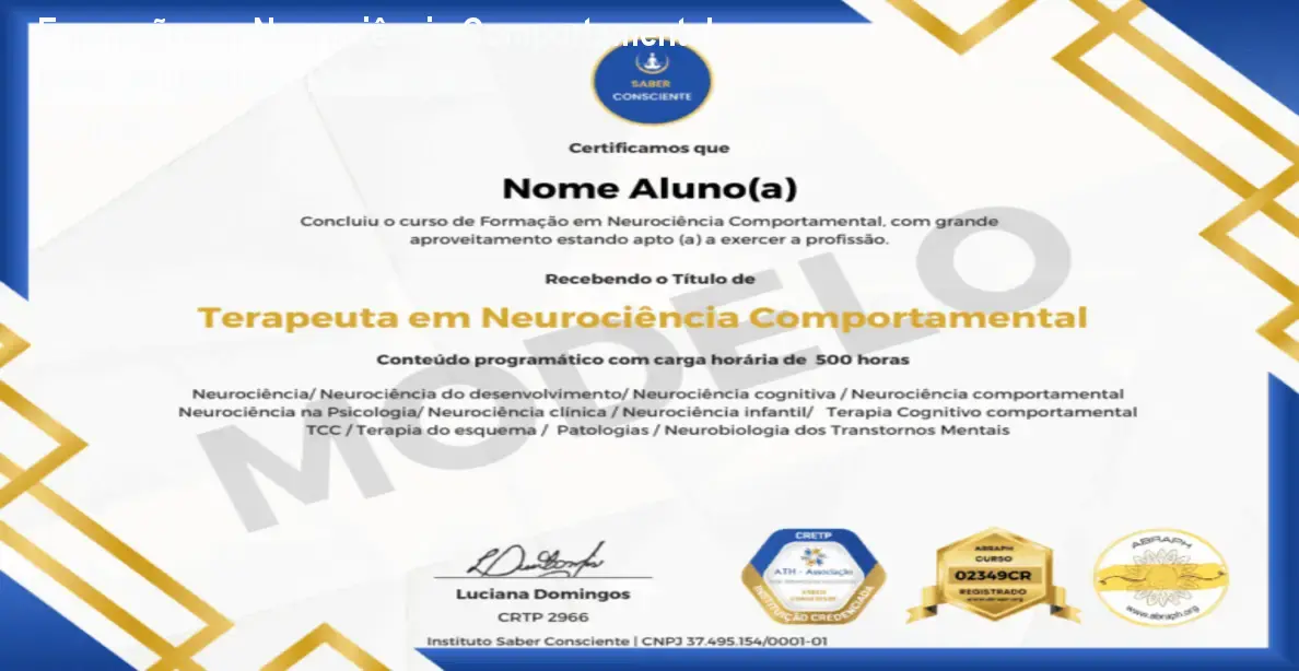 Formação em Neurociência Comportamental para Terapeutas – Diferenças e Vantagens