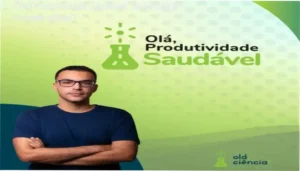 Tela mostrando o curso Olá, Produtividade Saudável e instruções de download oficial