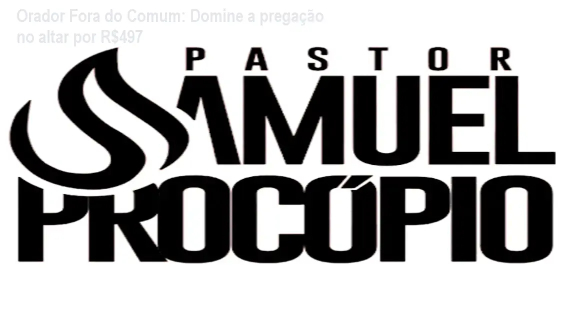 Samuel Procopio apresentando o curso Orador Fora do Comum, mostrando como melhorar a pregação no altar