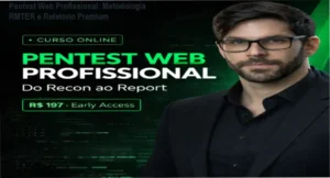 Instrutor Geraldo Alcântara apresentando a metodologia RMTER em ambiente de pentest web